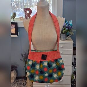 Handmade Colorful Women's Bag with Button Detail